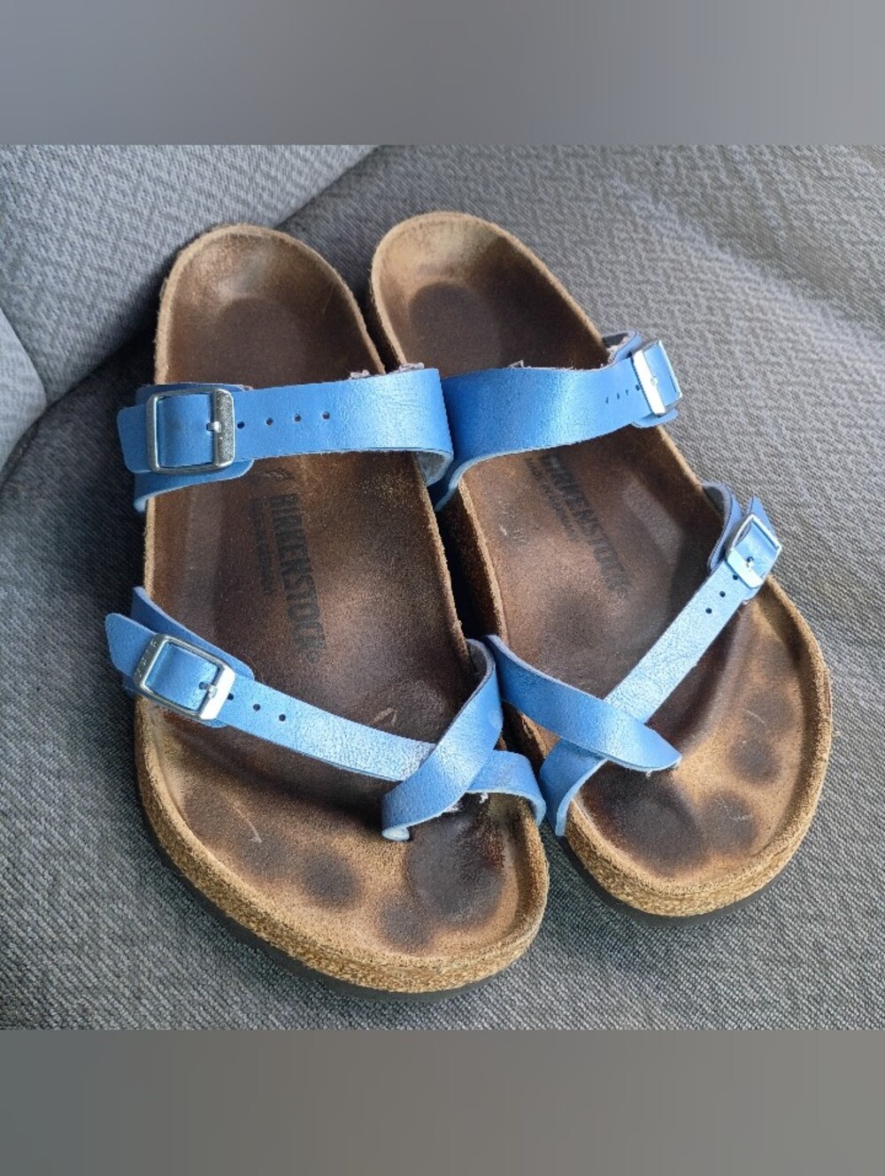 Birkenstock Blue Mayari leather insole / Birko-Flor Sandals size 42 size 11